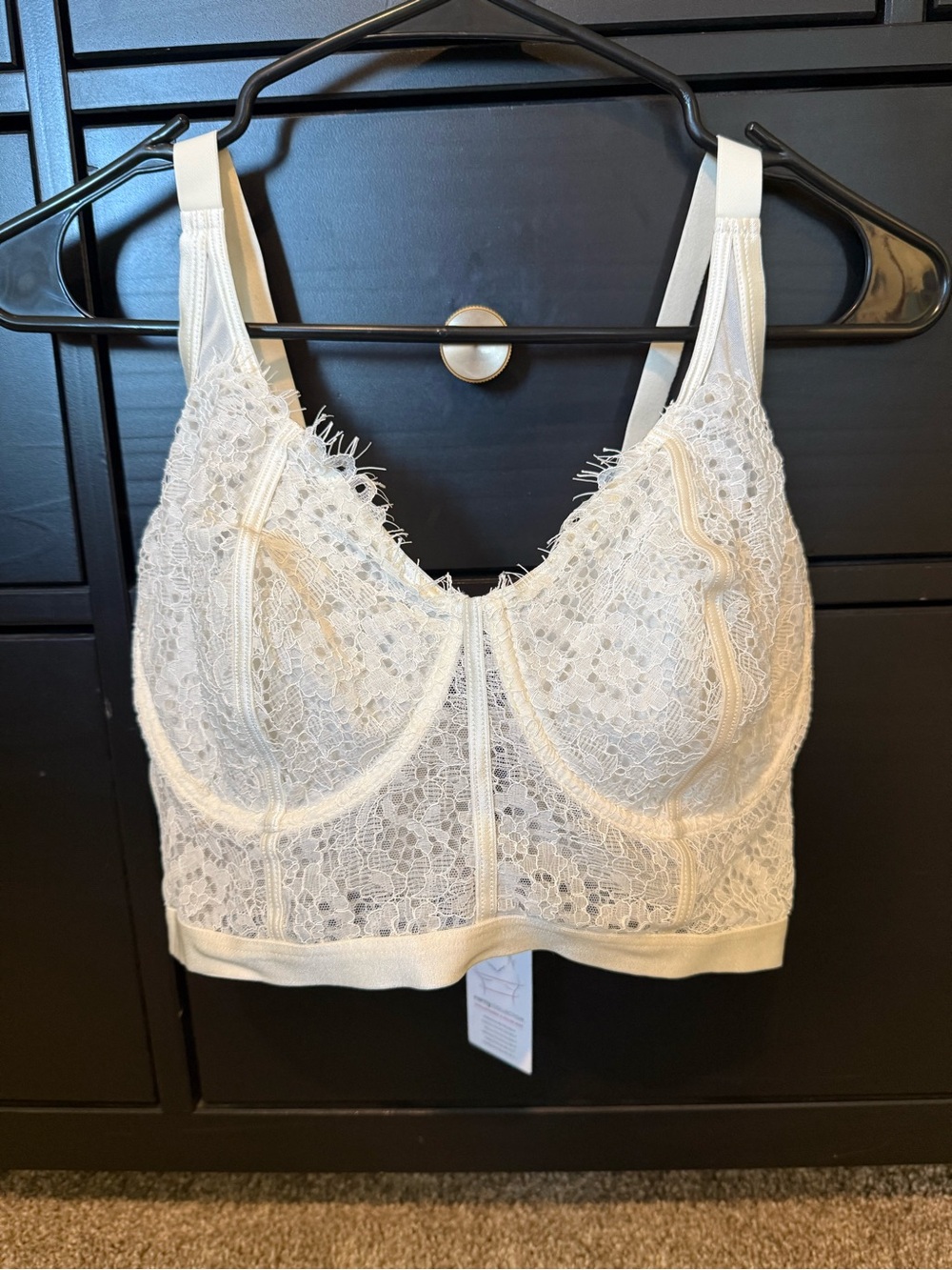 Cosabella Cream Lace Longline Underwire Bralette